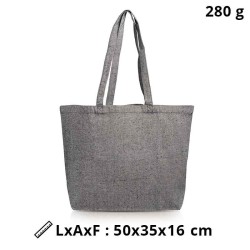 280 g/m2 recycled cotton bag with bellows